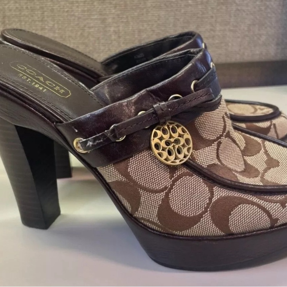 Coach Jodey Sig Mules A3623 Like New Without Tags Size 6B - Picture 4 of 10